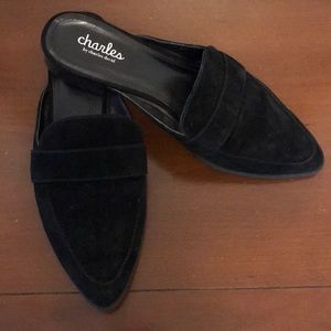 Black Suede Mules